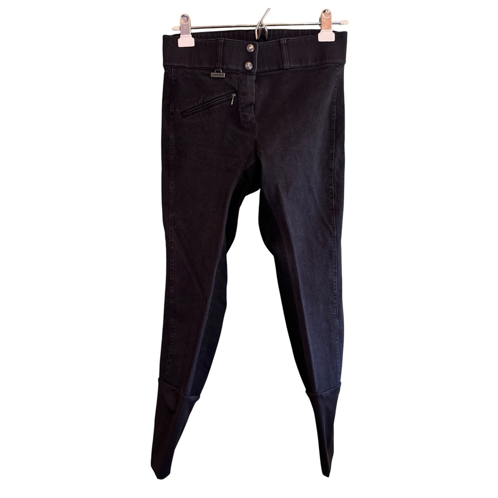 Dublin Womens Knee Patch Equestrian Horseback Riding Breeches Pants Black 26